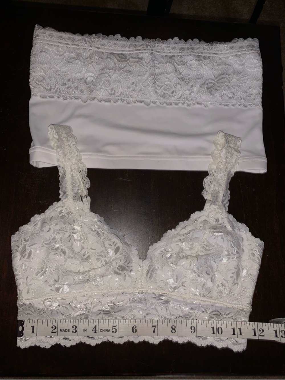 White Lace Bralette Tops XS NWOT